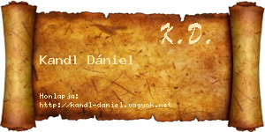 Kandl Dániel névjegykártya